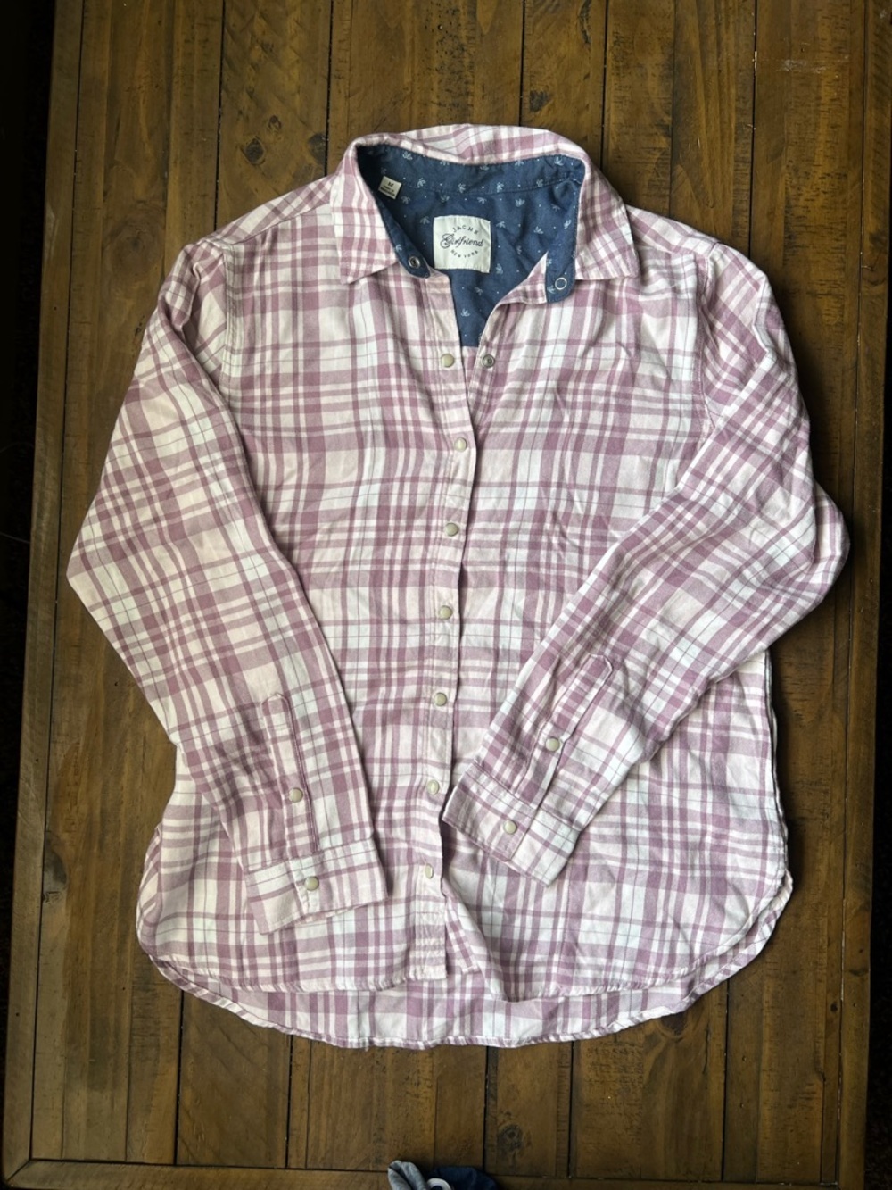 Light Purple Plaid Button-Up Shirt